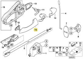 BMW X5 E53 1998 2006 Dešinės Rankenos Atramos Originalus 51218257738