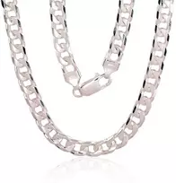 Sidabrinė grandinėlė Curb 6 mm , briaunų apdirbimas deimantu - 6 mm. - 50 - 36.6 g.