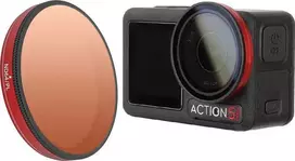 „SunnyLife“ filtras „Hybrydowy“ 2 in 1 poliarizacinis PL ND64, skirtas „DJI Osmo Action 5 Pro / 5 Pro / 4 / 3 / FI903-64P“