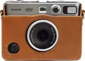 „LoveInstant“ dėklas 5 viename: dėklas + stiklas + 64 nuotraukų albumas + nuotraukų dėklas + rėmeliai, skirti „Fuji Instax Mini Evo“ / rudas
