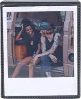 „LoveInstant“ dėklas 100 nuotraukų, skirtas „Fuji Instax Wide 400 Sq Polaroid 600 Now“ / juodas / su langu