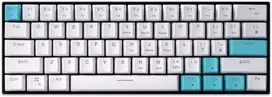 Klaviatūra mechaninė Delux KM36 RGB balta ir mėlyna