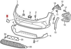 Vag Towing Eye Cover Primed Golf 4 5 6 1997 2006 Originalus 2G7807241GRU