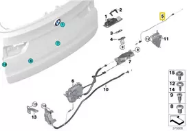 BMW X5 F15 Galinio Bagažinės Angos Kabelis Originalus 51247294784