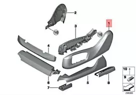 BMW X5 F15 X6 F16 Dešinės Sėdymo Vieta Išorinis Aparatas Originalus 52107348366