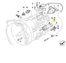 BMW Clutch actuator with position sensor Originalus 21547507022 3' E46