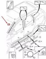 VOLVO XC60 MK1 išorinio A statramsčio kairės pusės apdailos detalė Originali 39803231