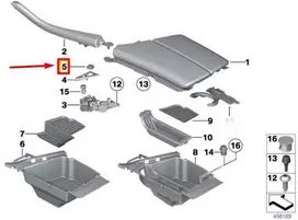 BMW F10 F11 CENTRINĖS KONSOLĖS APDAILOS DANGTELIS MYGTUKAS Juodas RHD ORIGINALUS 9206722
