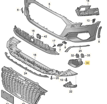 VAG AUDI A3 Sportback 8Y Priekinio kairiojo bamperio grotelės originalios 8Y0807671Y9B