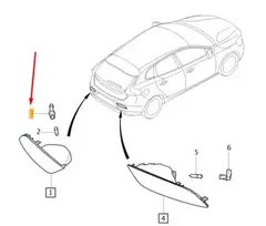 VOLVO V40 galinio rūko žibinto lemputės lizdas Originalus 31335539