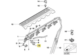 BMW Benzino Spaudimo Reguliatorius Circlip Snap Ring Originalus 13531736234