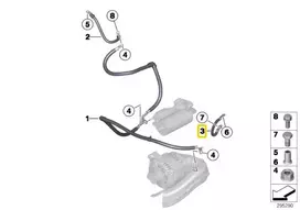 Bmw Žemės Kabelis F20 F21 F30 F31 F32 F33 F34 F36 Originalus 12427621168