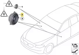 Bmw Harman Kardon Hk Top Hifi Vidurinės Durų Garsiakalbis Originalus 65139368386