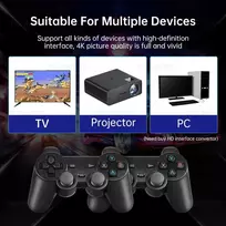 Vaizdo žaidimų konsolė Integruota 20 000 ir daugiau žaidimų retro delninis žaidimų grotuvas 64G 4K TV Game Stick 2.4G belaidis valdiklis Gamepad