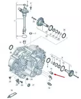 VAG Variklio Sankaba Sraigto Vidaus Sraigto Originalus 02M301241C