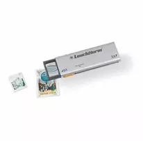"Duplex" padidinimo stiklas (3x ir 6x) su LED USB įkrovikliu