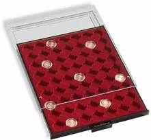 MB Monetų stalčiai kapsulėms (86 x 54 mm. (9-iems Aukso luitams, juodo pagrindo))