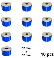 Zebra 800262-125 57mm x 32mm Thermal Paper Labels 25 mm Core Dore Manufacturer, 10 pcs