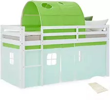 Homestyle4U Dviaukštė lova, 207.5x160x99.5 cm, žalia