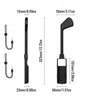 JYS 2x Golfo lazdos Joy-Con, skirtos Nintendo Switch 2, Mario Golf JYS-NS2265 Juoda (SB10005)