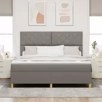 LED Čiužinio Lova su galvūgalio Tortora 180 x 200 cm audinys