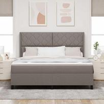 LED Čiužinio Lova su galvūgalio Tortora 180 x 200 cm audinys