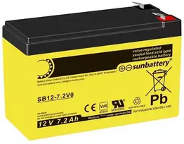 Akumuliatorius SSB SUN Baterija SB 12-7.2V0 Vds 12V 7.2Ah AGM nereikalaujantis priežiūros