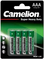 Baterija - Camelion AAA Super Heavy Duty Cinko-Karbono 1.5V 4 Pakelis