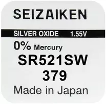 Baterija - Seizaiken 379 (SR521SW) Sidabro Oksidas 1.55V 10 vnt.