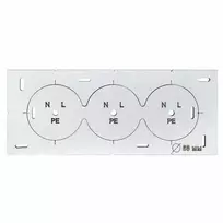 Šablonas - trafaretas skylių rozetėms gręžimui Ø68 x 3 mm, Sendi Nova