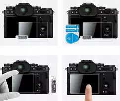 K&F 3x rinkinys 9H stiklo ekrano apsauga ir 3x apsauga nuo šaltos bato Fujifilm X-t5 / K&f Concept / Sku.2196