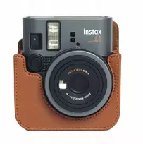 LoveInstant dėklas 4in1 Futeralas Albumas Dėklas Dėžutė Lipdukai Nuotraukos Fuji Instax Mini 41 / Ruda