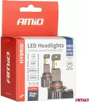 Amio LED lemputės Hybrid series HB3 HIR1 H10 9005 6000K Canbus 60W