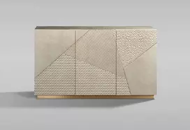 Komoda auksinė, Stilig, 150 x 86 x 40 cm