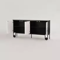 Komoda su durelėmis, Zebra, Stilig, juoda