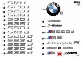 NAUJA OEM BMW F10N F11N Sedanas Universalus Xdrive Ženklelis Logotipas 51148059501