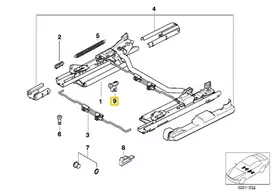 BMW E39 E60 E61 E38 E70 Sėdynės valdymo strypo spaustukas 8157406 52108157406