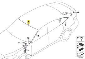 NAUJAS UŽDARENTAS Originalus BMW Viršutinė Apdaila 51-31-7-412-641 51317412641