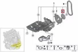 AUTENTIŠKAS BMW E60N E61N E81 E82 E83N E84 E87N Alyvos siurblio pavarų ratas 11417798019