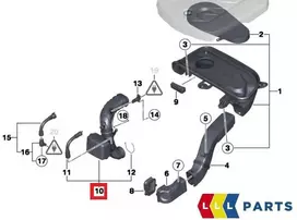 NAUJAS ORIGINALUS BMW 5 SERIJOS F10 F11 F07 1.8D 2.0D VARIKLIO ORO ĮSIURBIMO VAMZDIS 8512014