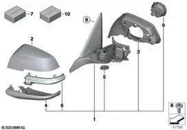 Tikras BMW BMW I X1 I3 I3s E84 Laikiklis Juodas Grūdėtas Kairysis 51167284123