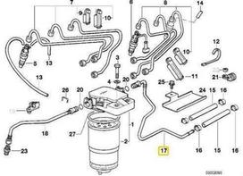 Naujas originalus BMW 5' E34 1990-1996 kuro tiekimo vamzdis 2244454 OEM