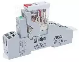 RELPOL Relės rinkinys 12A 1 C/O 24VAC, stiklo korpuso relė su lizdu ir LED Push-in gnybtais