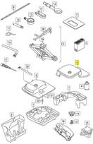 VAG Naujas originalus AUDI A5 8T įrankių dėžė atsarginio rato dangtis 8T0012116 OEM