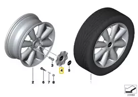 BMW Mini Countryman R60 Ratlankio Dangtelis Orbit Pilkas Originalus 36109813648