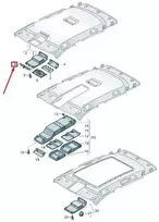 VAG Naujas VOLKSWAGEN TIGUAN AD1 Priekinis viršutinės konsolės dangtis 5NA867927RM5