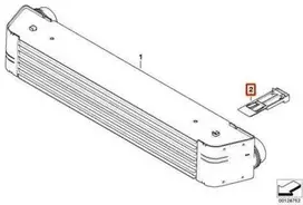 Originalus BMW E60 E60N E61 E65 radiatoriaus aušinimo ventiliatoriaus korpuso laikiklis 17117788324