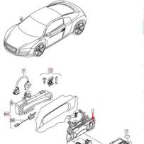 VAG Audi R8 42 Priekinės Kairės Pusės Išorinė Durų Rankena 420837207A NAUJA ORIGINALI 2015