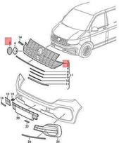 VAG Originalus VW Campmobile Typ2 Transp. LT Crafter Multivan VW emblema 7E0853601G2ZZ