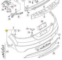 VAG Naujas originalus AUDI TT/TTS/TTRS galinis bamperis dešinės pusės tvirtinimo juosta 8J0807740 OEM